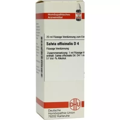 SALVIA OFFICINALIS D 4 lahjendus, 20 ml