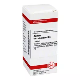 ACIDUM SARCOLACTICUM D 6 tabletti, 80 tk