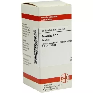 AESCULUS D 12 tabletti, 80 tk