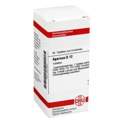 AGARICUS D 12 tabletti, 80 tk