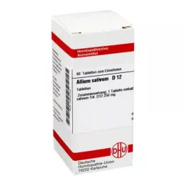ALLIUM SATIVUM D 12 tabletti, 80 tk