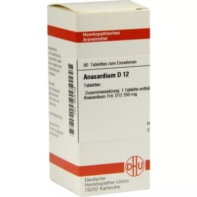 ANACARDIUM D 12 tabletti, 80 tk