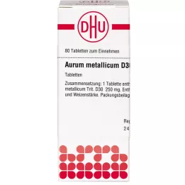 AURUM METALLICUM D 30 tabletti, 80 tk
