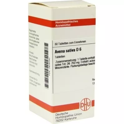 AVENA SATIVA D 6 tabletti, 80 tk