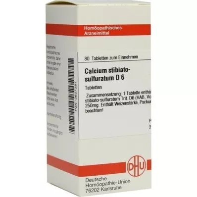 CALCIUM STIBIATO sulphuratum D 6 tabletti, 80 tk