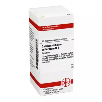CALCIUM STIBIATO sulphuratum D 6 tabletti, 80 tk