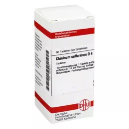 CHININUM SULFURICUM D 4 tabletti, 80 tk