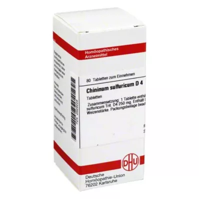 CHININUM SULFURICUM D 4 tabletti, 80 tk