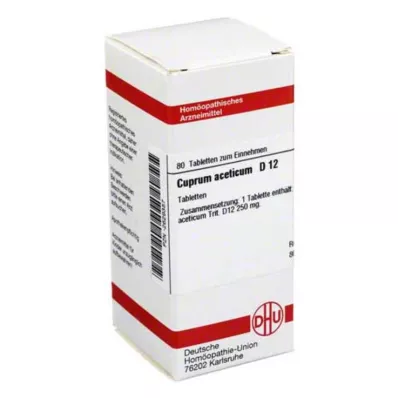 CUPRUM ACETICUM D 12 tabletti, 80 tk