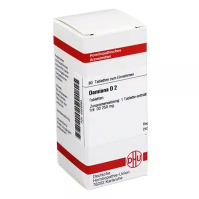 DAMIANA D 2 tabletti, 80 tk