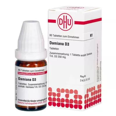 DAMIANA D 3 tabletti, 80 tk