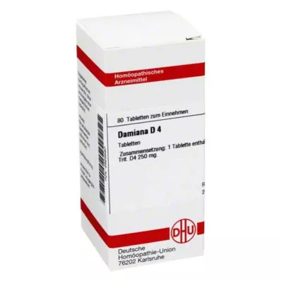 DAMIANA D 4 tabletti, 80 tk