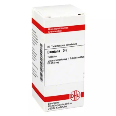 DAMIANA D 6 tabletti, 80 tk