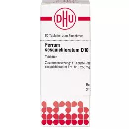FERRUM SESQUICHLORATUM D 10 tabletti, 80 tk
