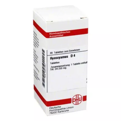 HYOSCYAMUS D 4 tabletti, 80 tk HYOSCYAMUS D 4 tabletti, 80 tk