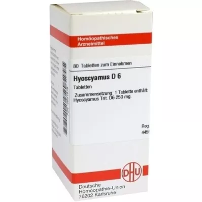 HYOSCYAMUS D 6 tabletti, 80 tk