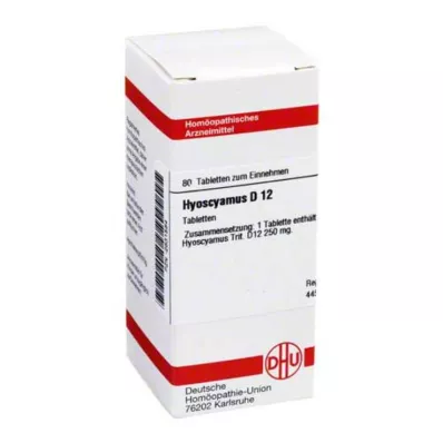 HYOSCYAMUS D 12 tabletti, 80 tk HYOSCYAMUS D 12 tabletti, 80 tk