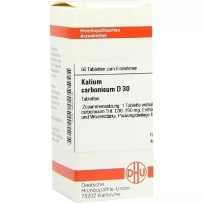 KALIUM CARBONICUM D 30 tabletti, 80 tk