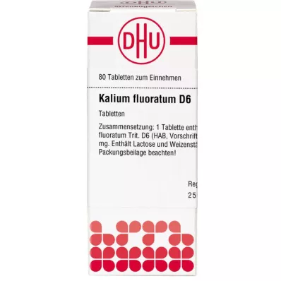 KALIUM FLUORATUM D 6 tabletti, 80 tk