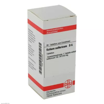 KALIUM SULFURICUM D 6 tabletti, 80 tk