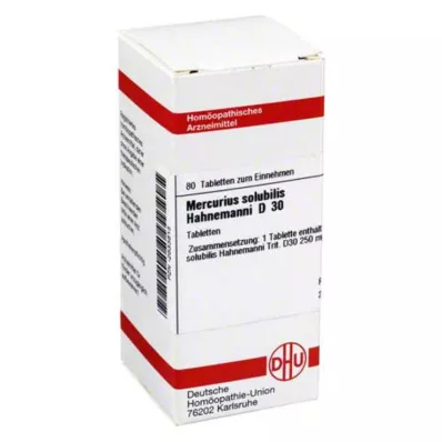 MERCURIUS SOLUBILIS Hahnemanni D 30 tabletti, 80 tk