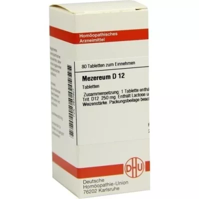 MEZEREUM D 12 tabletti, 80 tk