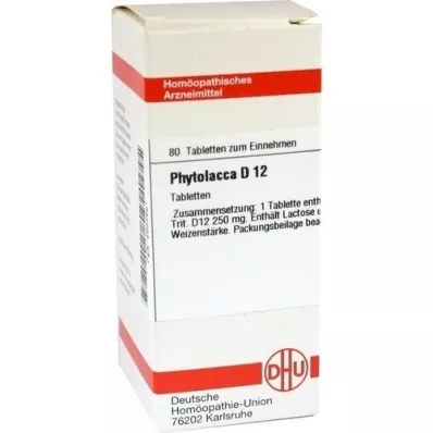 PHYTOLACCA D 12 tabletti, 80 tk