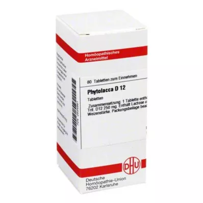 PHYTOLACCA D 12 tabletti, 80 tk PHYTOLACCA D 12 tabletti, 80 tk