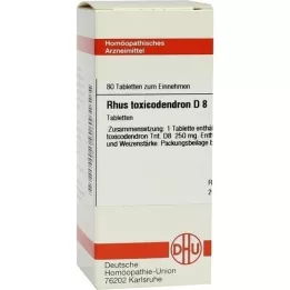 RHUS TOXICODENDRON D 8 tabletti, 80 tk