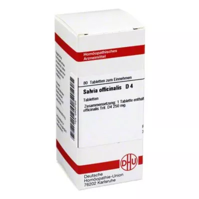 SALVIA OFFICINALIS D 4 tabletti, 80 tk