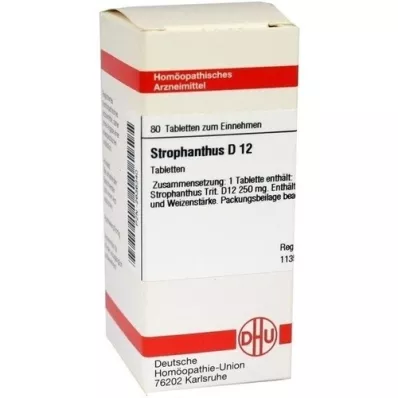 STROPHANTHUS D 12 tabletti, 80 tk