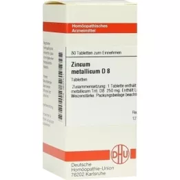 ZINCUM METALLICUM D 8 tabletti, 80 tk