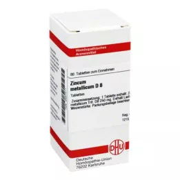 ZINCUM METALLICUM D 8 tabletti, 80 tk