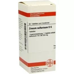 ZINCUM SULFURICUM D 6 tabletti, 80 tk