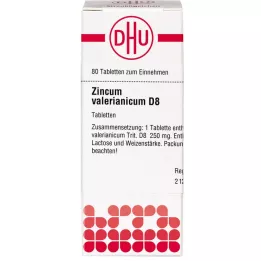 ZINCUM VALERIANICUM D 8 tabletti, 80 tk