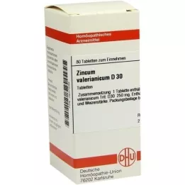 ZINCUM VALERIANICUM D 30 tabletti, 80 tk