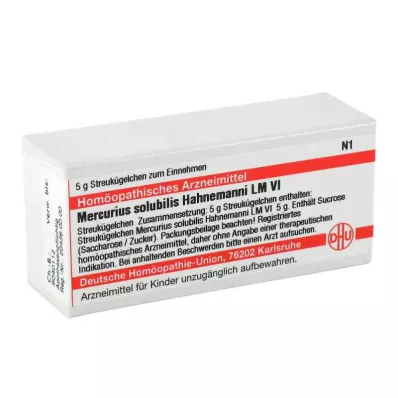 MERCURIUS SOLUBILIS Hahnemanni LM VI Gloobulid, 5 g MERCURIUS SOLUBILIS Hahnemanni LM VI Gloobulid, 5 g