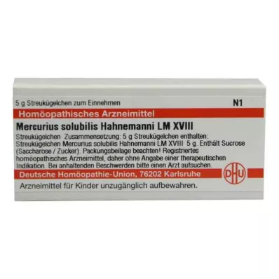 MERCURIUS SOLUBILIS Hahnemanni LM XVIII Gloobulid, 5 g MERCURIUS SOLUBILIS Hahnemanni LM XVIII Gloobulid, 5 g