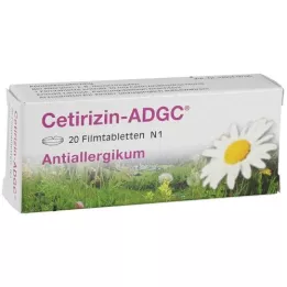 CETIRIZIN ADGC Õhukese polümeerikattega tabletid, 20 tk