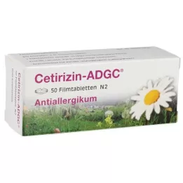 CETIRIZIN ADGC Õhukese polümeerikattega tabletid, 50 tk