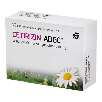 CETIRIZIN ADGC Õhukese polümeerikattega tabletid, 100 tk