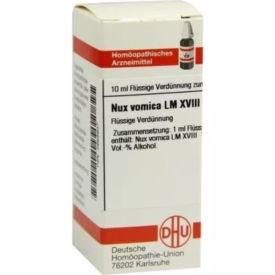 NUX VOMICA LM XVIII Lahjendus, 10 ml