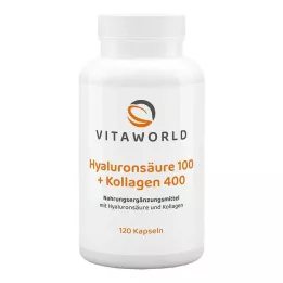 HYALURONSÄURE 100+Collagen 400 kapslit, 120 kapslit