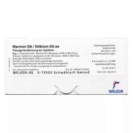 MARMOR D 6/Stibium D 6 aa ampullid, 50X10 ml