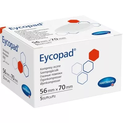 EYCOPAD silmakompressid 56x70 mm mittesteriilsed, 5 tk