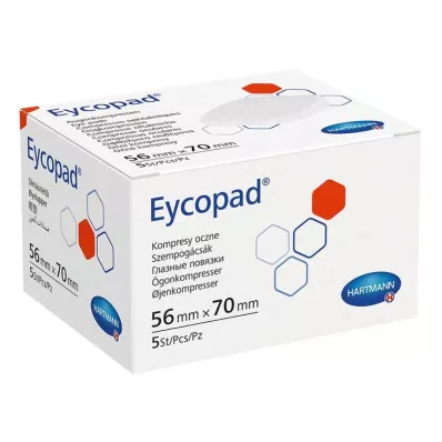 EYCOPAD silmakompressid 56x70 mm mittesteriilsed, 5 tk