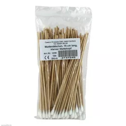 WATTESTÄBCHEN puuvillase peaga 15 cm väike, 100 tk