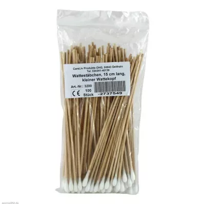 WATTESTÄBCHEN puuvillase peaga 15 cm väike, 100 tk WATTESTÄBCHEN puuvillase peaga 15 cm väike, 100 tk