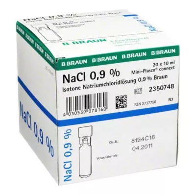KOCHSALZLÖSUNG 0,9% Miniplasco connect, 20X10 ml