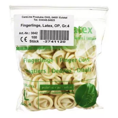 FINGERLING Lateks OP Suurus 4, 100 tk